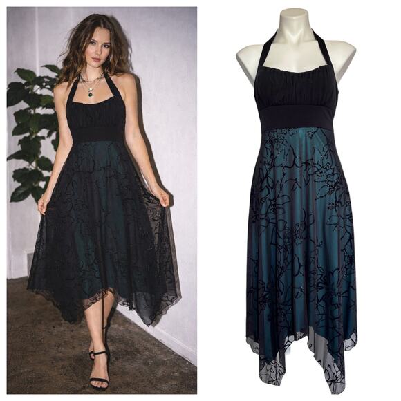 Speechless Dresses & Skirts - y2k Speechless Whimsigoth Fairy Halter Dress Asymmetric Romantic Goth Witchy